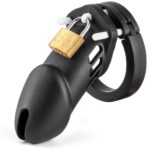 Male's Black Silicone Chastity Cage