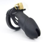 Male's Black Silicone Chastity Cage