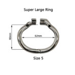 Hinged Cage Ring Accessory Ring for Not Getting Off Metal Chastity Device