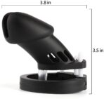 Male's Black Silicone Chastity Cage