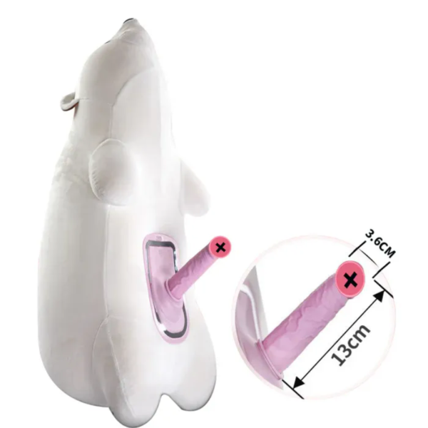 Polar Bear Automatic Thrusting Vibrating Sex Machine Female Masturbation Dildo