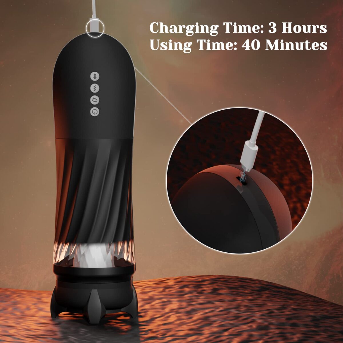 Rocket 3d Realistic Masturbator With 5 Thrusting Rotating Modes